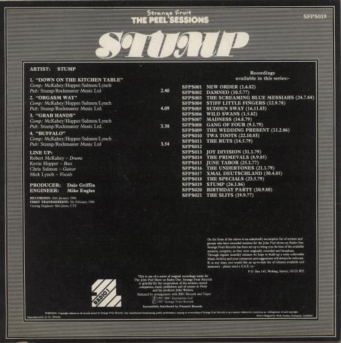 Stump The Peel Sessions 12" vinyl single (12 inch record / Maxi-single) UK SB112TH306988