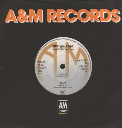 Styx Boat On The River - A-Label 7" vinyl single (7 inch record / 45) UK STX07BO297489