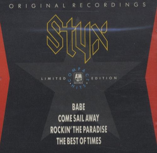 Styx Compact Hits CD single (CD5 / 5") UK STXC5CO107600