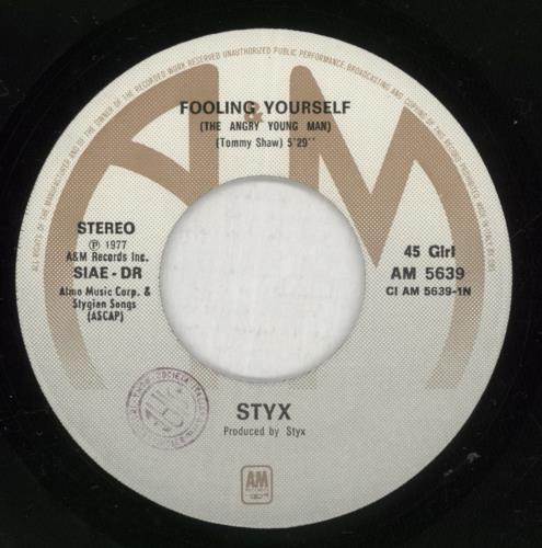 Styx Fooling Yourself 7" vinyl single (7 inch record / 45) Italian STX07FO741092