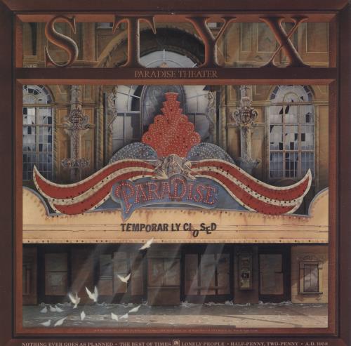 Styx Paradise Theatre vinyl LP album (LP record) Japanese STXLPPA882307