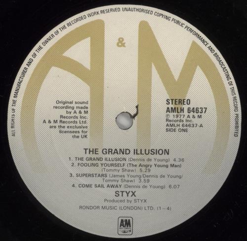 Styx The Grand Illusion vinyl LP album (LP record) UK STXLPTH691661