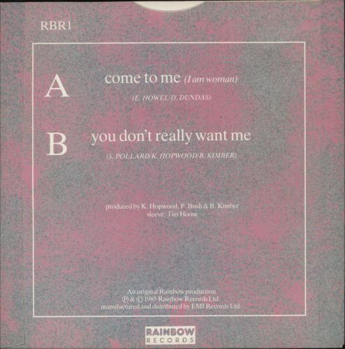 Su Pollard Come To Me (I Am Woman) 7" vinyl single (7 inch record / 45) UK SP207CO601212