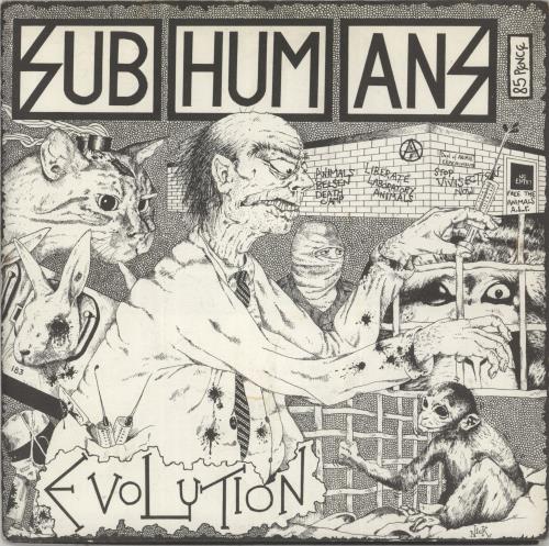 Subhumans Evolution 7" vinyl single (7 inch record / 45) UK BHU07EV871088