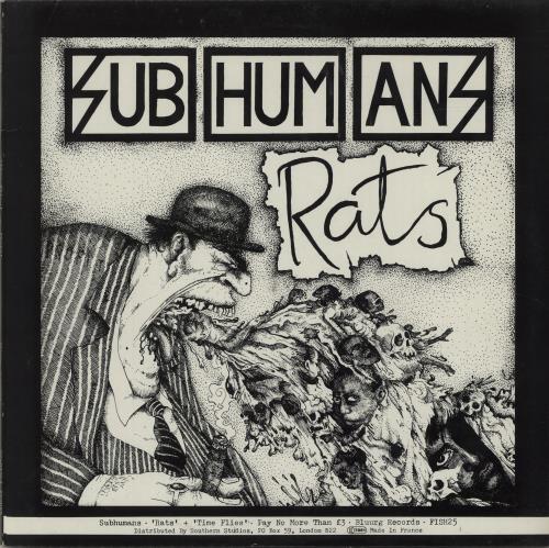 Subhumans Time Flies + Rats vinyl LP album (LP record) French BHULPTI687540