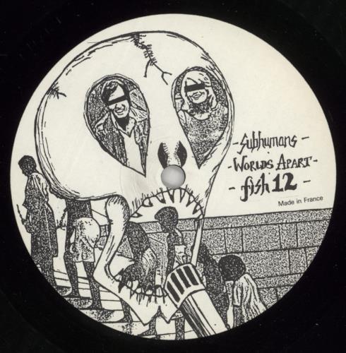 Subhumans Worlds Apart - VG vinyl LP album (LP record) French BHULPWO867603