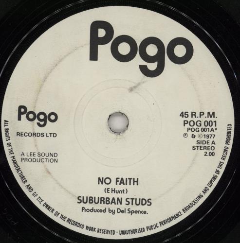 Suburban Studs No Faith - 2nd 7" vinyl single (7 inch record / 45) UK UDS07NO702472