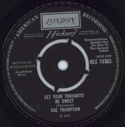 Sue Thompson What A Woman In Love Won't Do 7" vinyl single (7 inch record / 45) UK S1T07WH813693