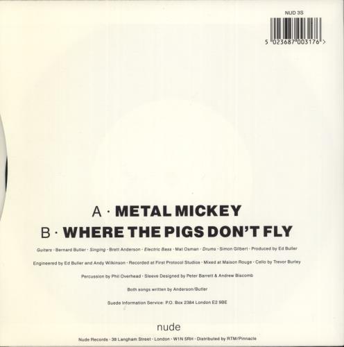 Suede Metal Mickey 7" vinyl single (7 inch record / 45) UK SUE07ME83993