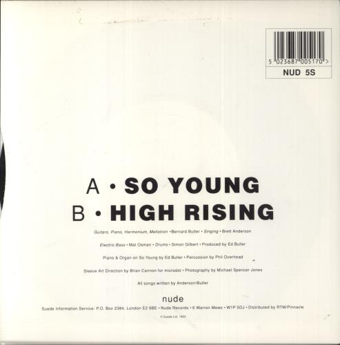 Suede So Young 7" vinyl single (7 inch record / 45) UK SUE07SO83994