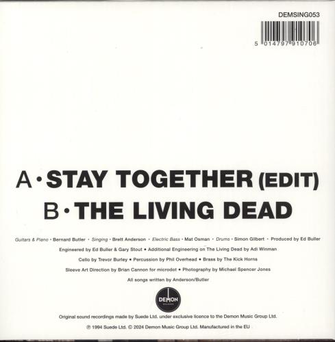 Suede Stay Together 7" vinyl picture disc (7 inch picture disc single) UK SUE7PST865892