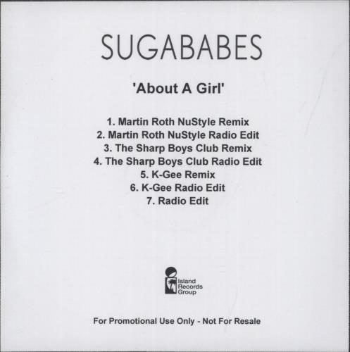 Sugababes About A Girl: Remixes CD-R acetate UK SGBCRAB891836
