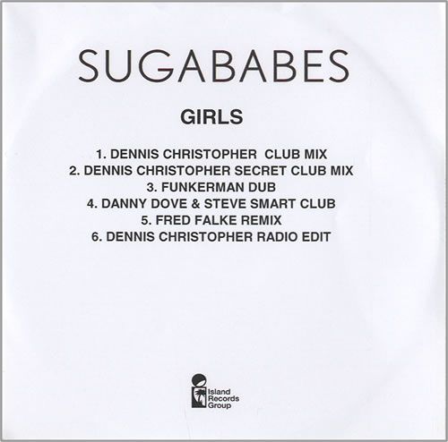 Sugababes Girls - 6 tracks CD-R acetate UK SGBCRGI454327