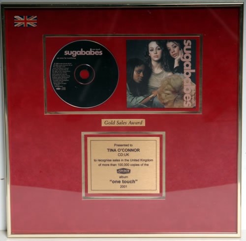 Sugababes One Touch in-house award disc UK SGBAION591450