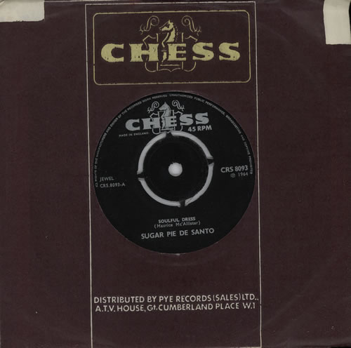 Sugar Pie DeSanto Soulful Dress 7" vinyl single (7 inch record / 45) UK U4107SO575633