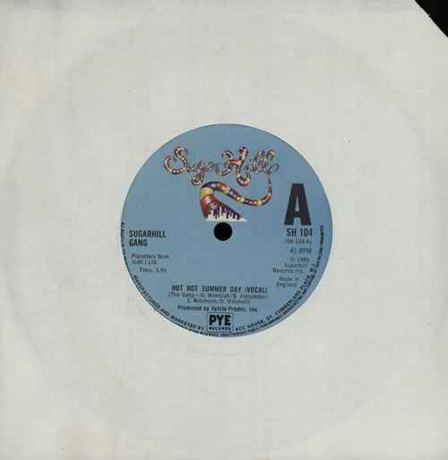 Sugarhill Gang Hot Hot Summer Day 7" vinyl single (7 inch record / 45) UK SUH07HO571405