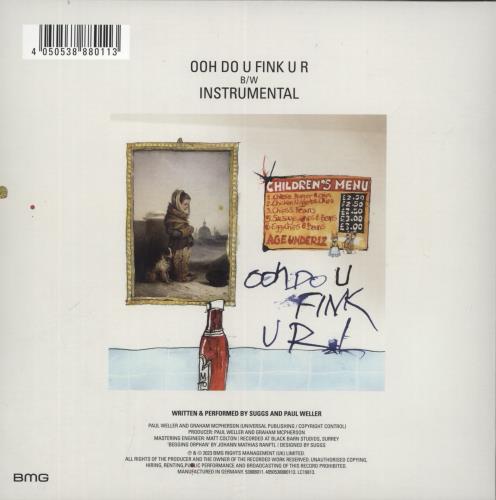 Suggs & Paul Weller Ooh Do U Fink U R - Picture Disc Edition - RSD 2023 - Shrink 7" vinyl picture disc (7 inch picture disc single) UK 52L7POO864694