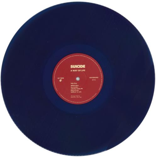 Suicide A Way Of Life - Blue Transparent - Shrink vinyl LP album (LP record) UK SUDLPAW855230