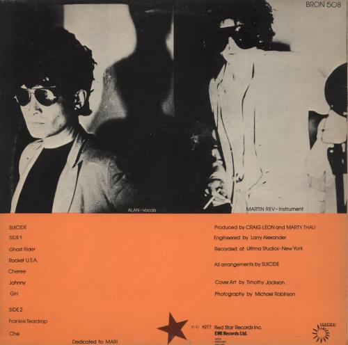 Suicide Suicide - Autographed vinyl LP album (LP record) UK SUDLPSU868659