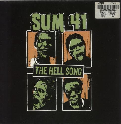 Sum 41 The Hell Song - Yellow Vinyl 7" vinyl single (7 inch record / 45) German S4107TH241450