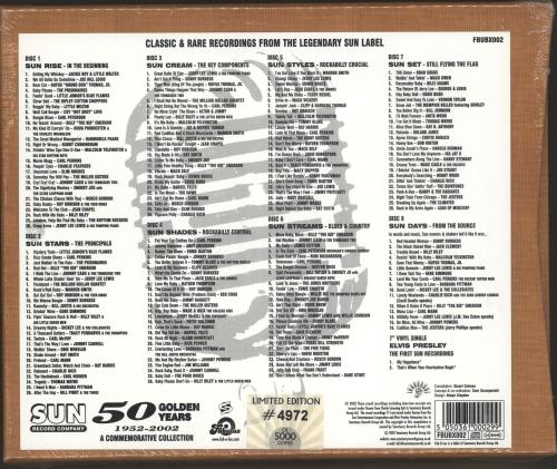 Sun Records 50 Golden Years - Sealed CD Album Box Set UK SJJDXGO718299