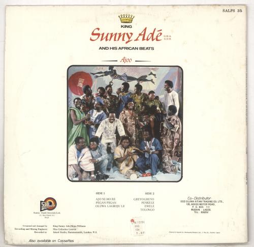 Sunny Ad� Ajoo vinyl LP album (LP record) African KFVLPAJ735550