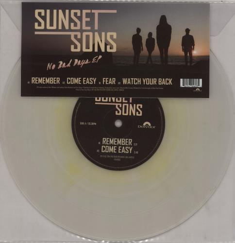 Sunset Sons No Bad Days - colourburst vinyl 10" vinyl single (10 inch record) UK YU810NO759404