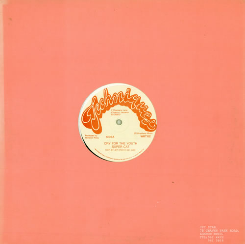 Super Cat Cry For The Youth 12" vinyl single (12 inch record / Maxi-single) Jamaican SUC12CR480271