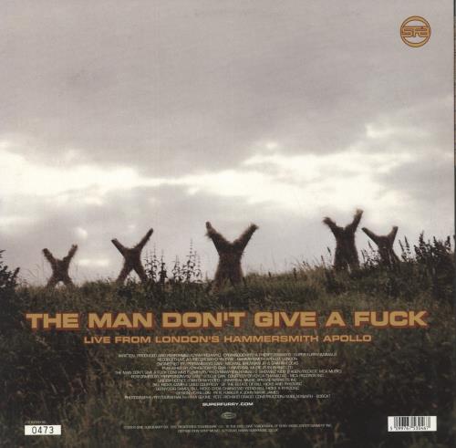 Super Furry Animals The Man Don't Give A Fuck - Etched 12" vinyl single (12 inch record / Maxi-single) UK SFA12TH302445
