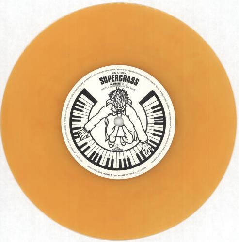 Supergrass Alright - Orange Vinyl 7" vinyl single (7 inch record / 45) UK SGS07AL50641