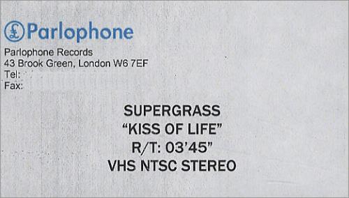 Supergrass Kiss Of Life - NTSC video (VHS or PAL or NTSC) UK SGSVIKI289323