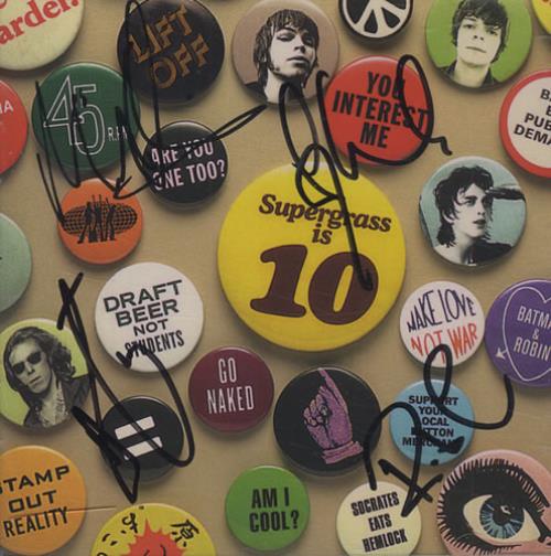 Supergrass Supergrass Is 10 [The Best Of 94-04] - AUTOGRAPHED 2 CD album set (Double CD) US SGS2CSU332563