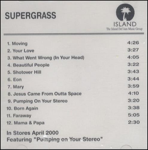 Supergrass Supergrass CD-R acetate US SGSCRSU154965