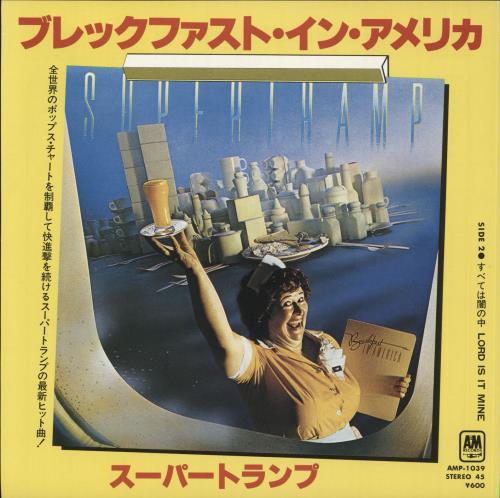 Supertramp Breakfast In America + Insert 7" vinyl single (7 inch record / 45) Japanese SPT07BR149885