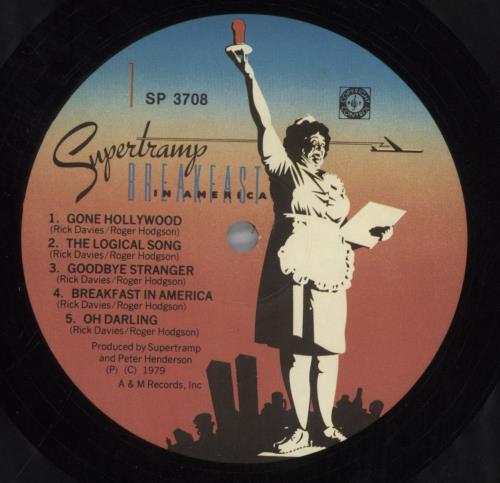 Supertramp Breakfast In America vinyl LP album (LP record) Hong Kong SPTLPBR711431
