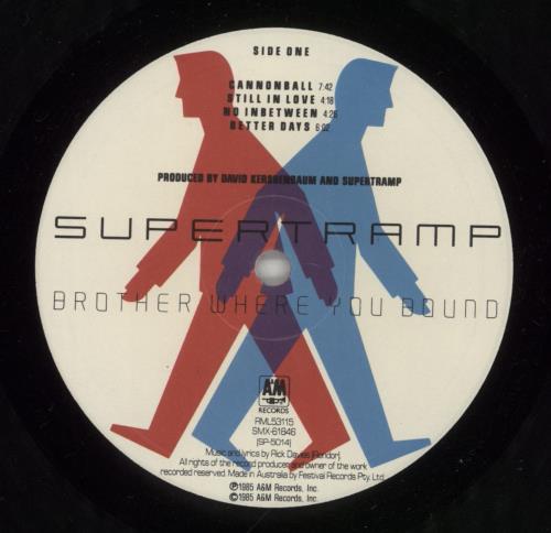 Supertramp Brother Where You Bound vinyl LP album (LP record) Australian SPTLPBR873052