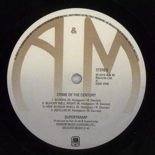 Supertramp Crime Of The Century - 180gm vinyl LP album (LP record) UK SPTLPCR787250