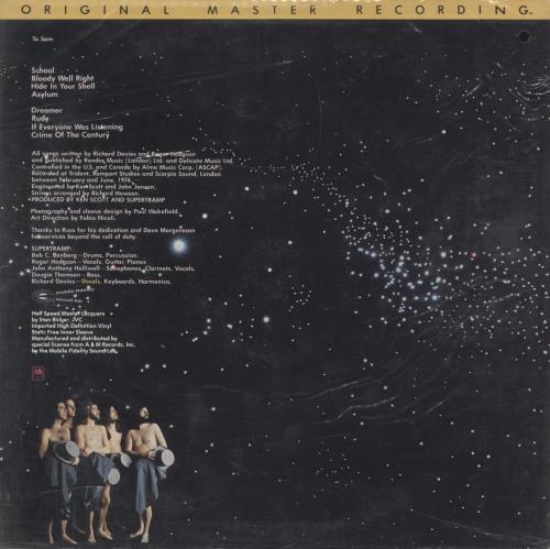 Supertramp Crime Of The Century - Yellow Stickered bag vinyl LP album (LP record) US SPTLPCR879855