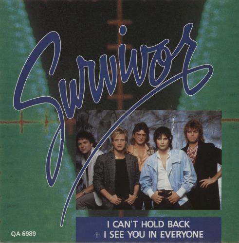 Survivor I Can't Hold Back 7" vinyl single (7 inch record / 45) UK SUR07IC304746