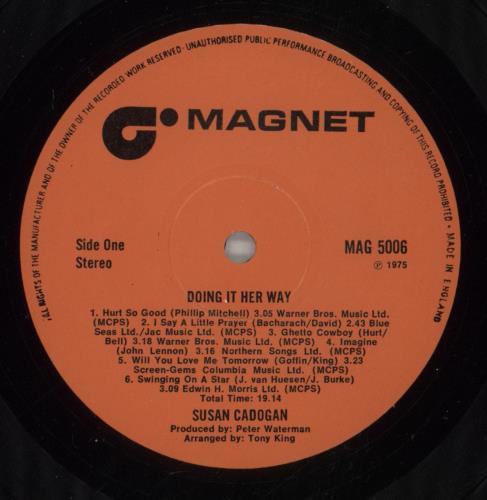 Susan Cadogan Doing It Her Way vinyl LP album (LP record) UK S0CLPDO423318
