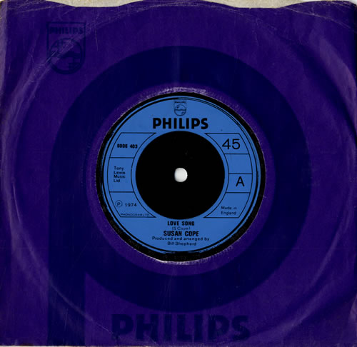 Susan Cope Love Song 7" vinyl single (7 inch record / 45) UK VU407LO564210