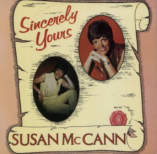Susan McCann Sincerely Yours vinyl LP album (LP record) Irish U0SLPSI762528