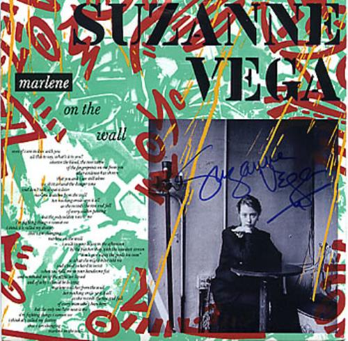 Suzanne Vega Marlene On The Wall - Autographed!! 7" vinyl single (7 inch record / 45) UK VEG07MA308980