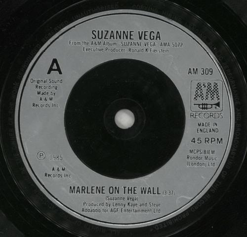 Suzanne Vega Marlene On The Wall - White/Green background sleeve 7" vinyl single (7 inch record / 45) UK VEG07MA725486