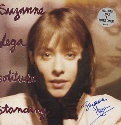Suzanne Vega Solitude Standing - Autographed! vinyl LP album (LP record) UK VEGLPSO310603