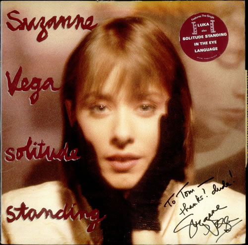 Suzanne Vega Solitude Standing - Autographed vinyl LP album (LP record) US VEGLPSO536014