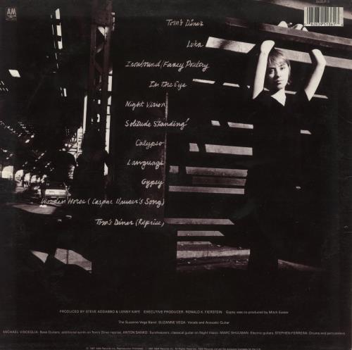 Suzanne Vega Solitude Standing - Hype sticker vinyl LP album (LP record) UK VEGLPSO869201