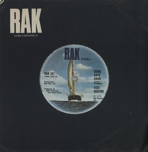 Suzi Quatro Devil Gate Drive - Solid 7" vinyl single (7 inch record / 45) UK SUZ07DE573368