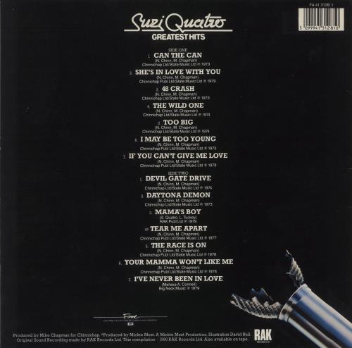 Suzi Quatro Greatest Hits vinyl LP album (LP record) UK SUZLPGR383199