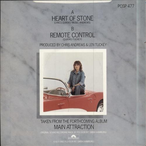 Suzi Quatro Heart Of Stone 7" vinyl single (7 inch record / 45) UK SUZ07HE784608